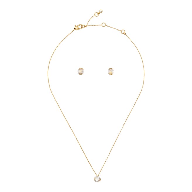 Kate Spade Gold That Sparkle Stud and Pendant Set