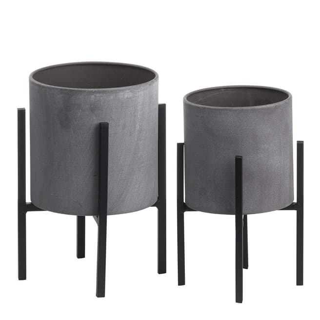 Hill Interiors Set of Two Table Top Planters
