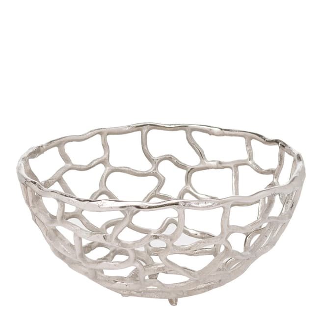 Hill Interiors Ohlson Silver Perforated Coral Bowl