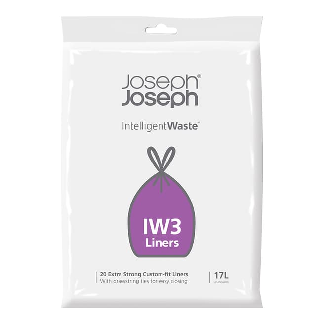 Joseph Joseph 17 Litre General Waste Liners, 20 Pack