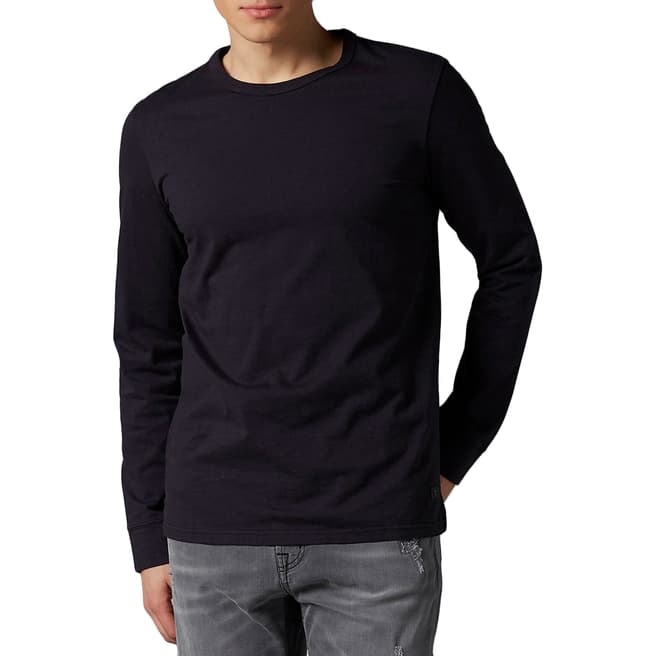 7 For All Mankind Navy Long Sleeve Top