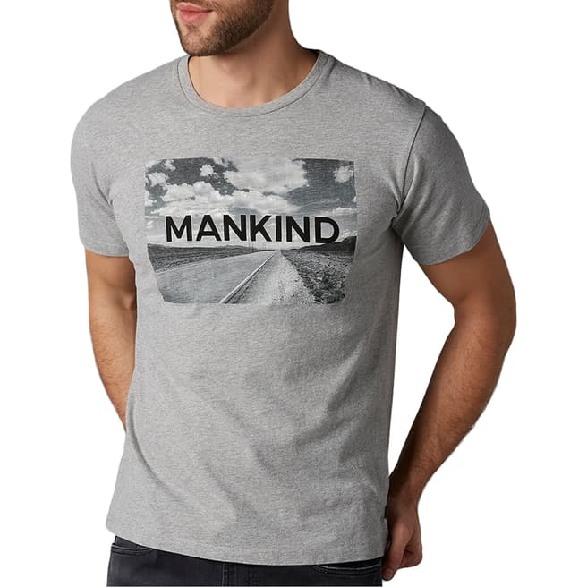 7 For All Mankind Grey Logo Desert T-Shirt