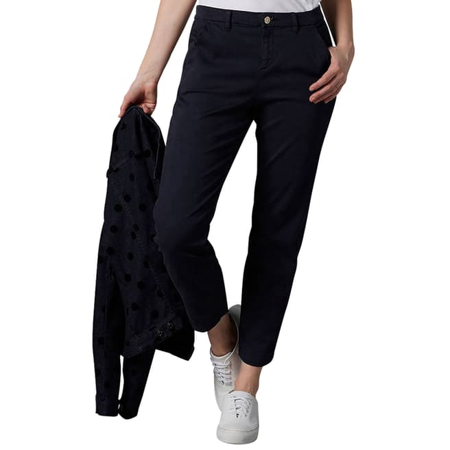 7 For All Mankind Navy Sateen Chinos
