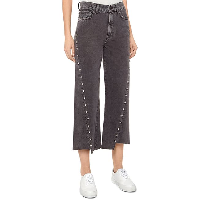 7 For All Mankind Grey Marnie Stud Jeans