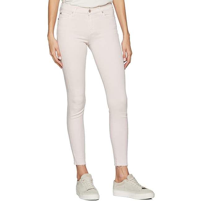 7 For All Mankind White Skinny Illusion Stretch Jeans
