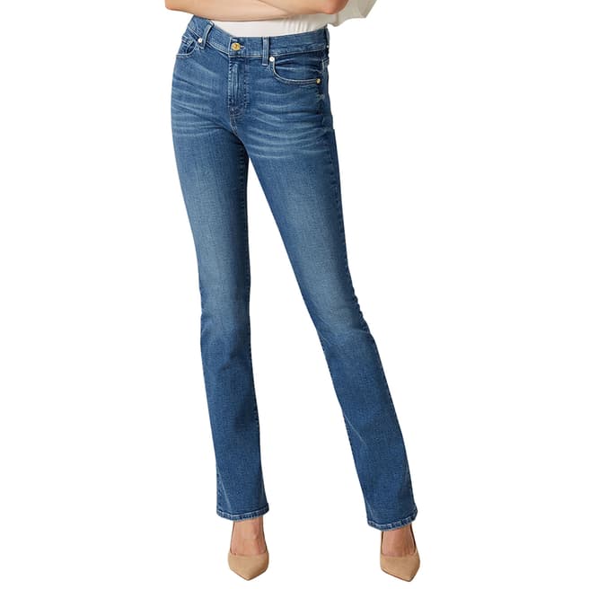7 For All Mankind Blue Bootcut Slim Evolution Stretch Jeans
