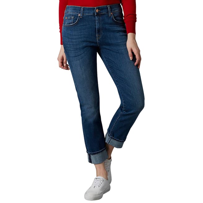7 For All Mankind Indigo Relaxed Skinny Illusion Stretch Jeans