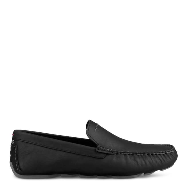 UGG Black Leather Henrick Driving Shoes