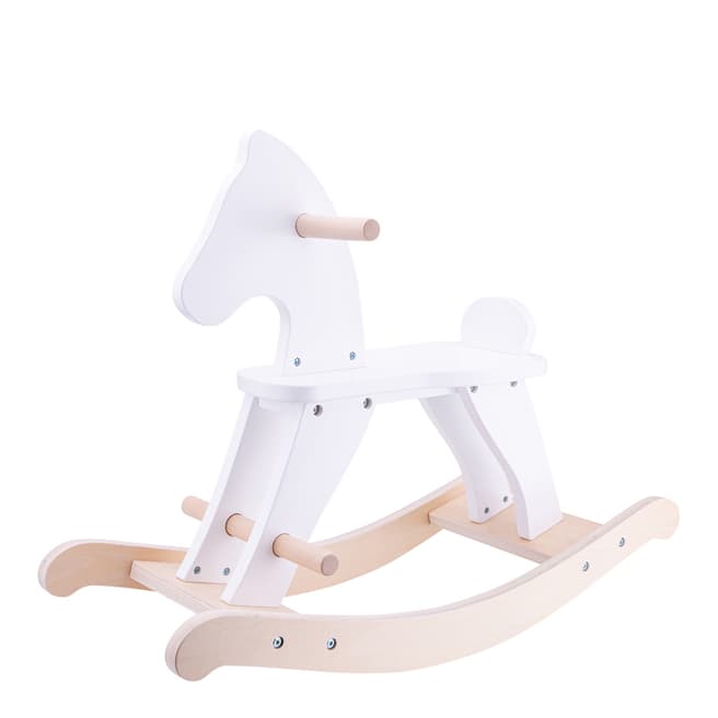 New Classic Toys White Wooden Rocking Horse