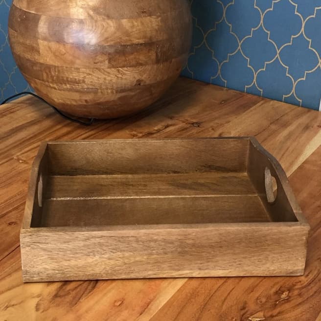 The Satchville Gift Company Wooden Tray with handles