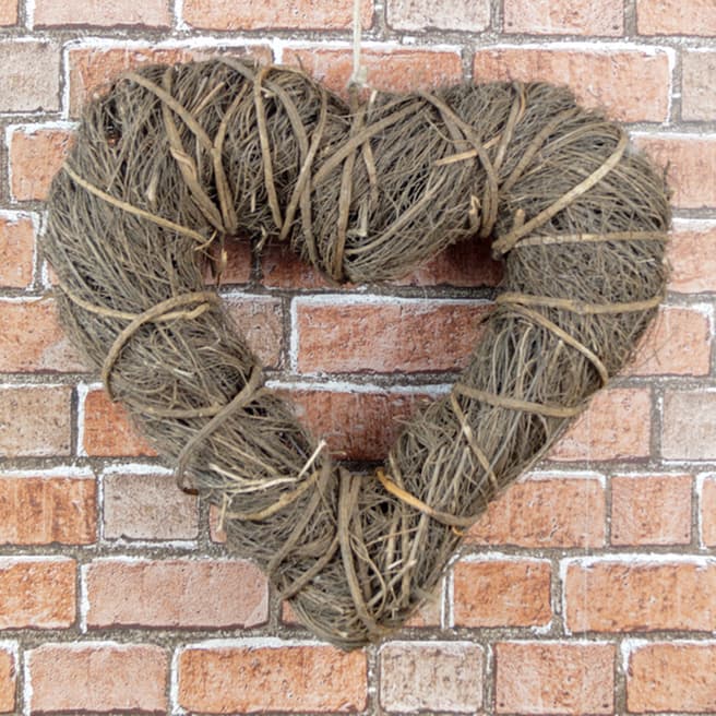 The Satchville Gift Company Straw heart wreath