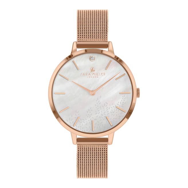 Sara Miller Rose Gold Mother of Pearl Dial Watch