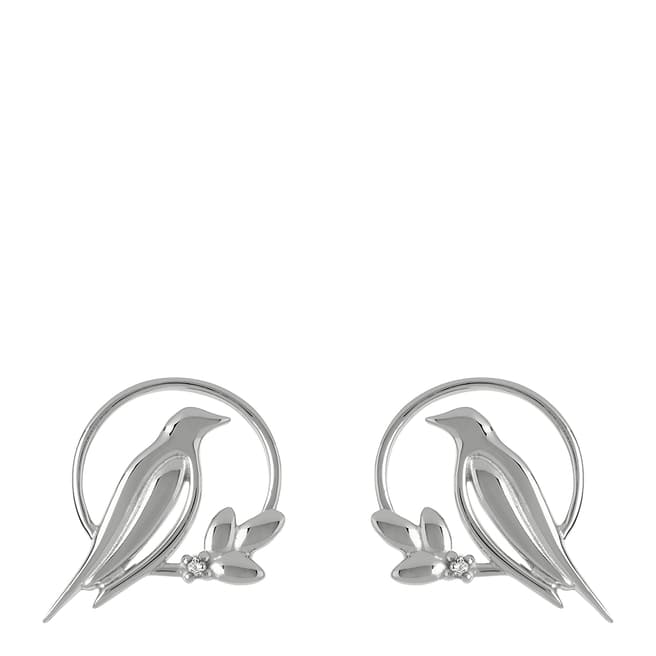 Sara Miller Silver  Iconic Bird Stud Earrings