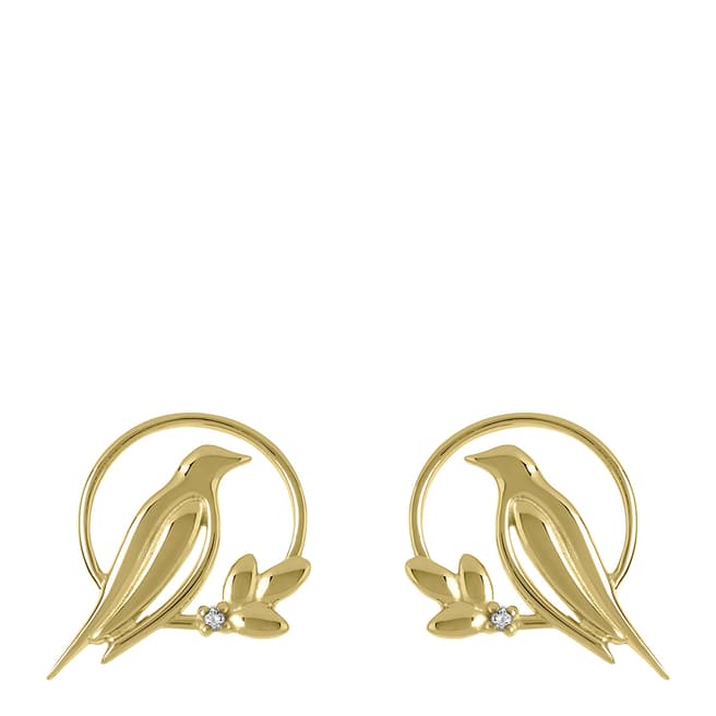 Sara Miller Gold  Iconic Bird Stud Earrings