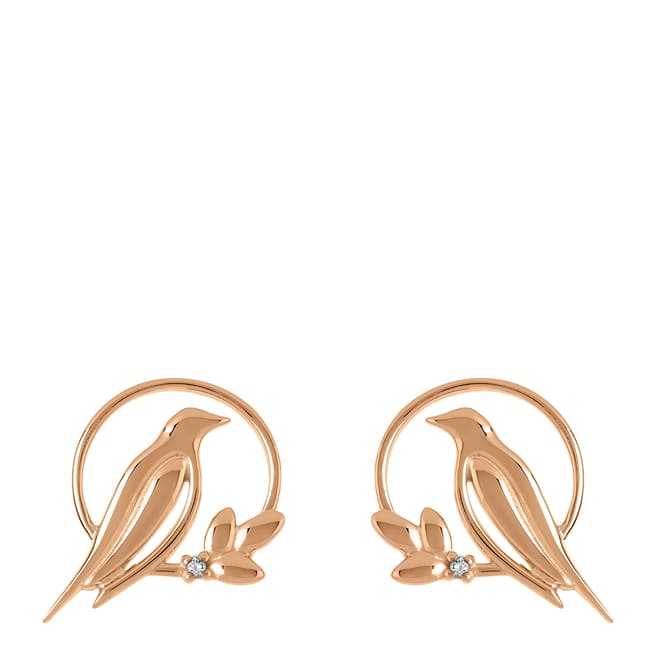 Sara Miller Rose Gold  Iconic Bird Stud Earrings