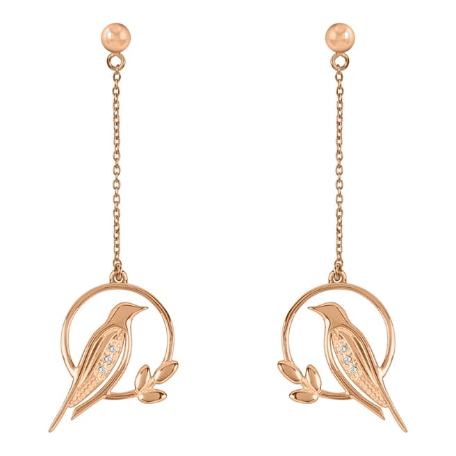 Sara Miller Rose Gold  Iconic Bird Drop Earrings