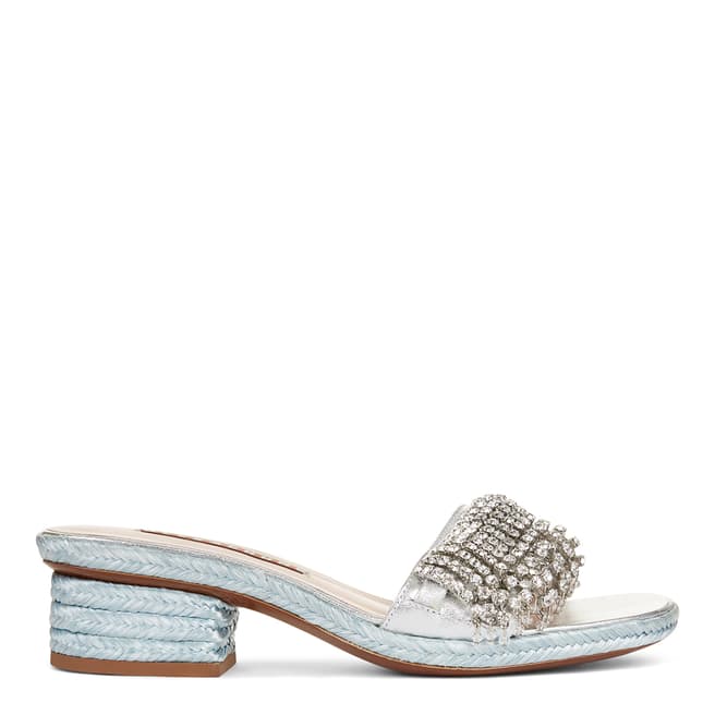 ALEXA CHUNG Silver Embellished Cocktail Mule