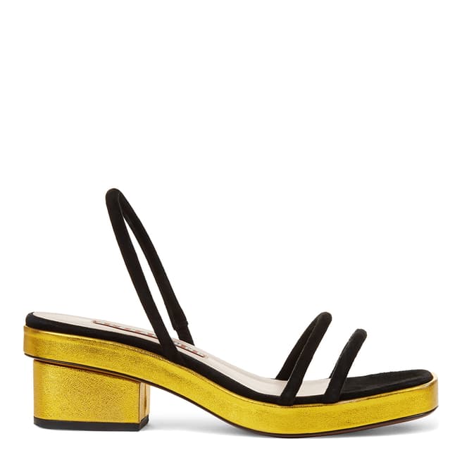 ALEXA CHUNG Black/Gold Perfect Sandal