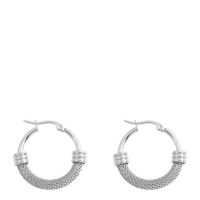 Chloe Collection by Liv Oliver Silver Plated Hoop Earrings