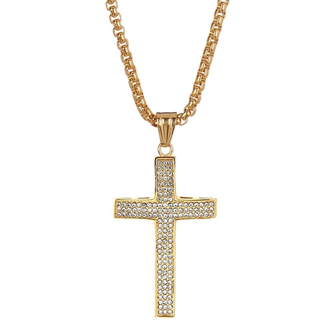 Stephen Oliver 18K Gold Plated Cross Cz Necklace