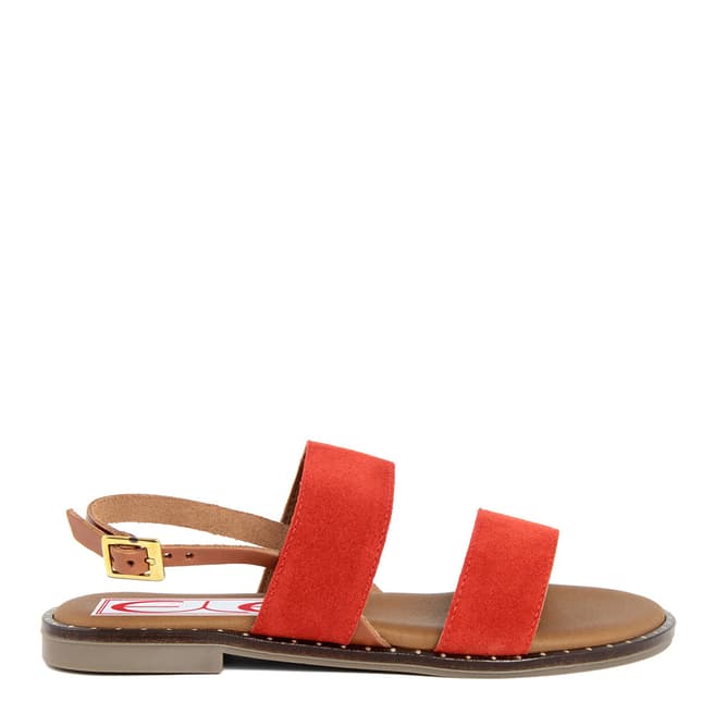 Eye Red Suede Susy Flat Sandal