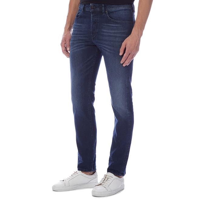 Diesel Mid Blue Buster Tapered Stretch Jeans