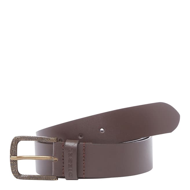 Diesel Brown Mino2 Leather Belt
