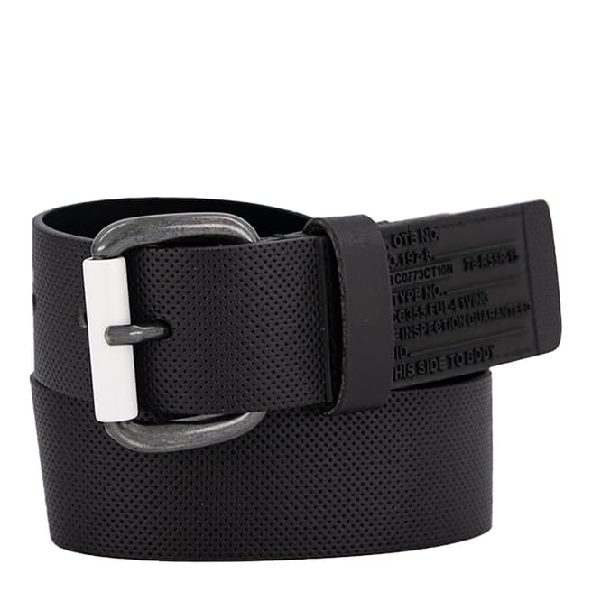 Diesel Black B-Erbe Leather Belt
