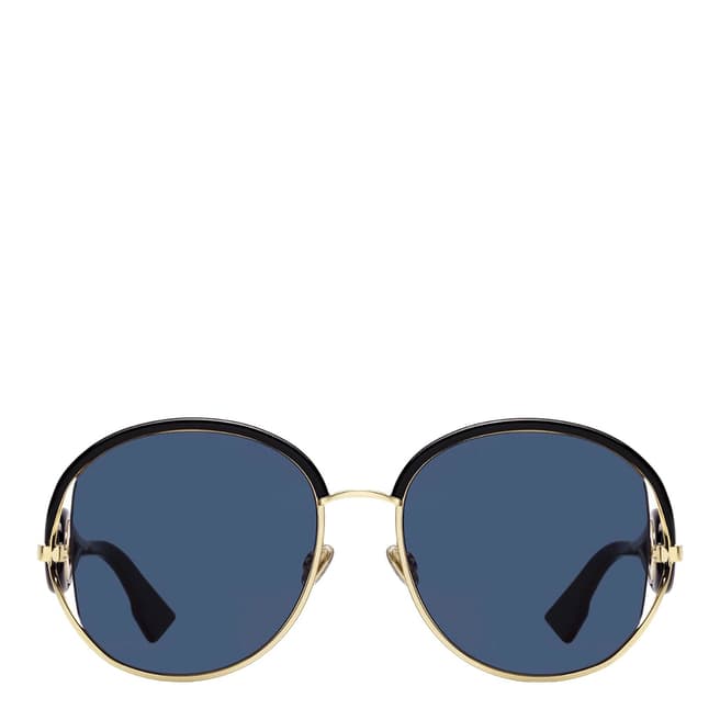 Christian Dior Women's Gold Black Christian Dior Sunglasses 57mm