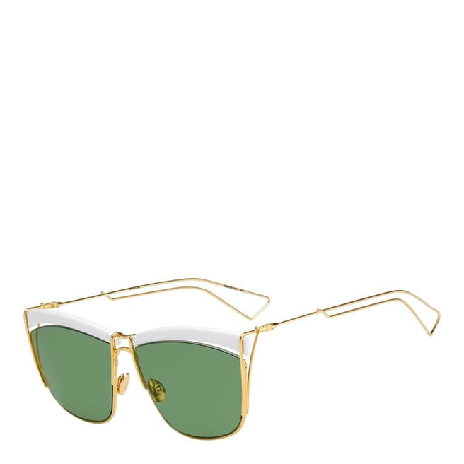 Christian Dior Women's White Yellow Gold Christian Dior Sunglasses 58mm