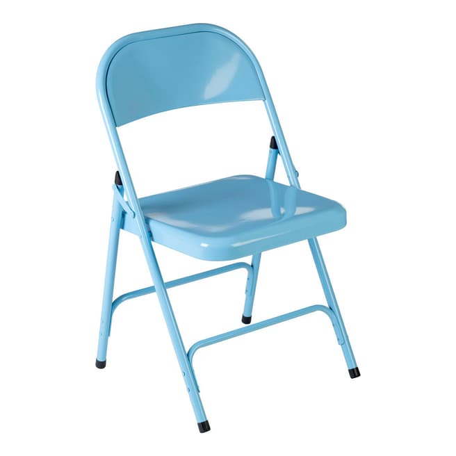 Fifty Five South Folding Chair, Blue Powder Finish Chair
