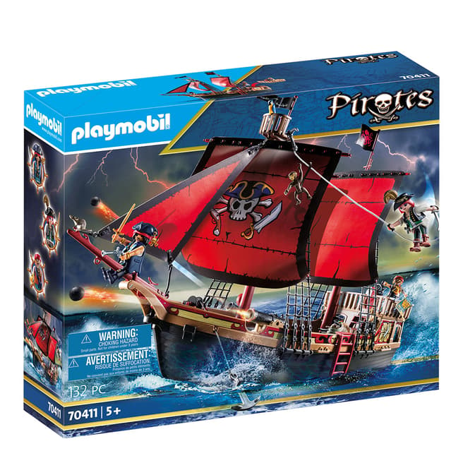 Playmobil 70411 Pirates Large Floating Pirate Ship with Cannon