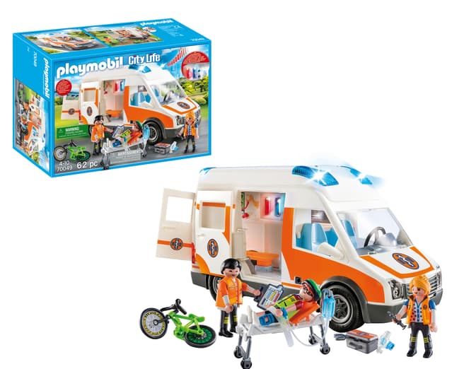 Playmobil City Life Hospital Ambulance with Lights and Sound - 70049