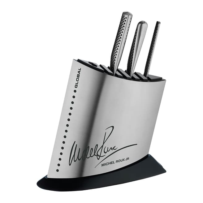 Global Michel Roux Jr Stainless Steel 4 Piece Knife Block Set