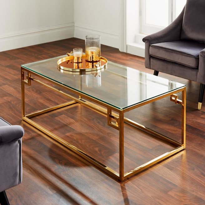 Native Home & Lifestyle Cesar Gold Plated Coffee Table
