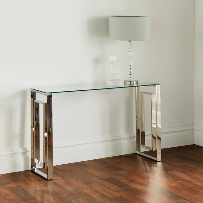 Native Home & Lifestyle Milano Silver Plated Console Table