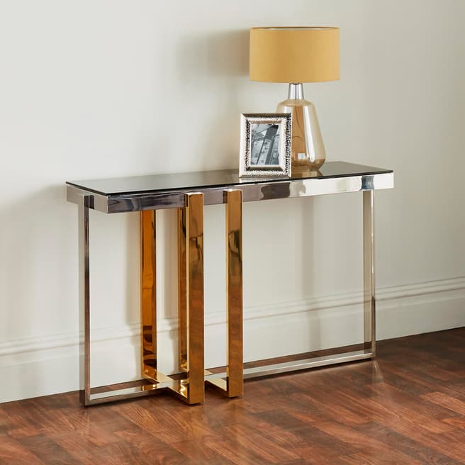 Native Home & Lifestyle Gold/Silver Nexus Console Table