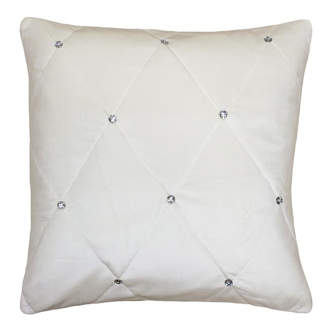 Paoletti Diamante 55x55cm Cushion, Cream
