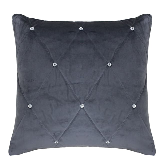 Paoletti Diamante 55x55cm Cushion, Pewter