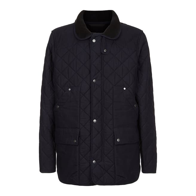 Le Chameau Men's Navy Quilted Wax Country Jacket