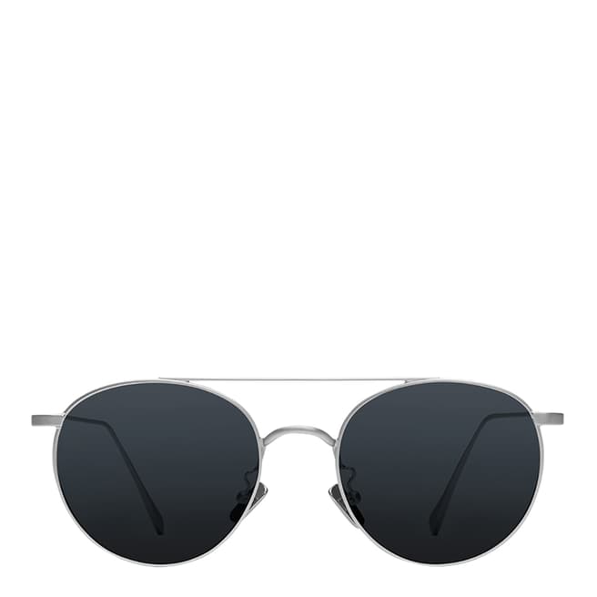Cubitts Brushed Silver Large Bemerton Sunglasses 53mm