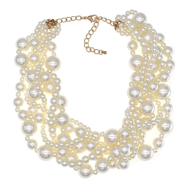 Chloe Collection by Liv Oliver Multi Pearl Twist Necklace