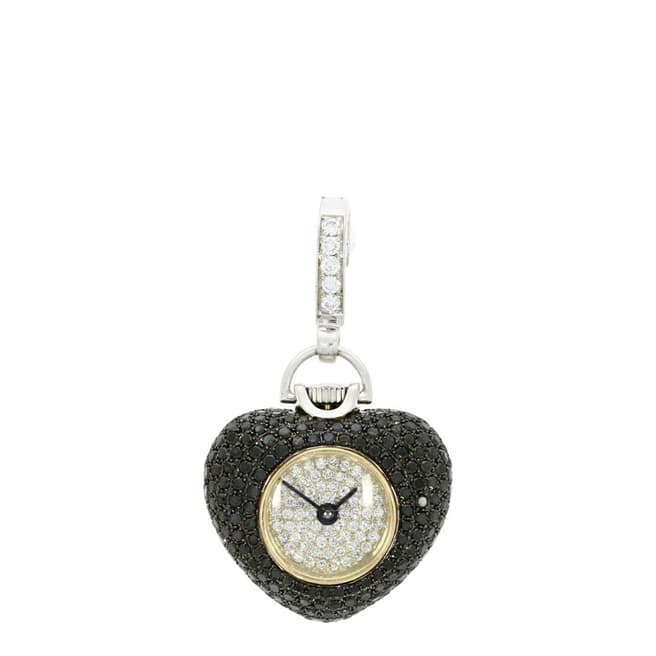 Theo Fennell 18ct White Gold Black Pave Watch Pendant