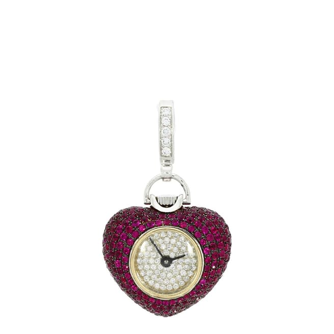 Theo Fennell 18ct White Gold Ruby Watch Pendant