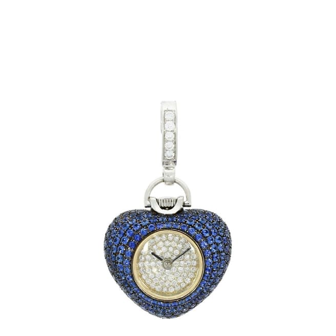 Theo Fennell 18ct White Gold Sapphire Watch Pendant