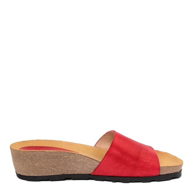 Piemme Red Wide Strap Sandal