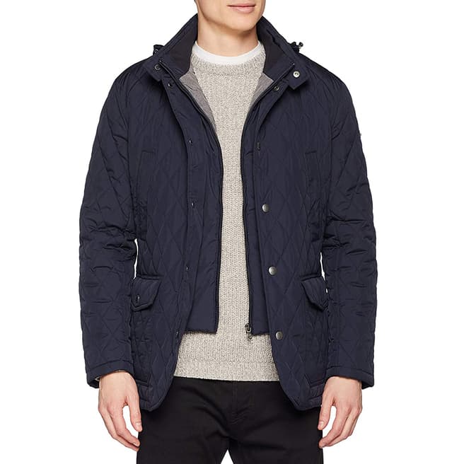 Hackett London Navy Quilted Jacket