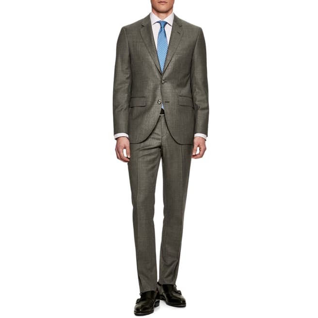 Hackett London Grey Sharkskin Wool Suit