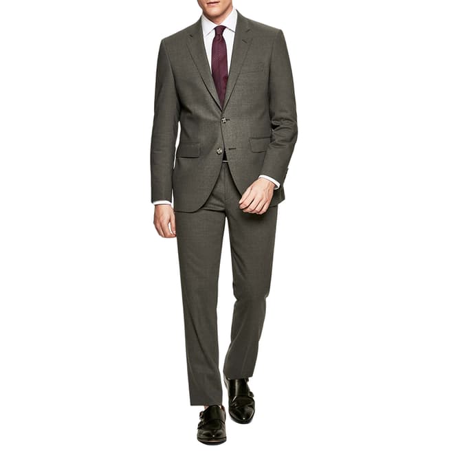 Hackett London Grey Wool Travel Suit