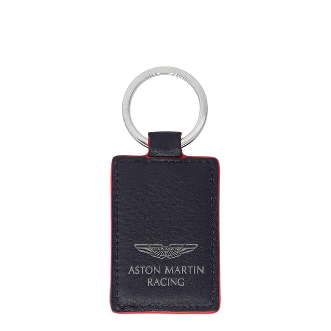 Hackett London Navy AMR Leather Key Ring
